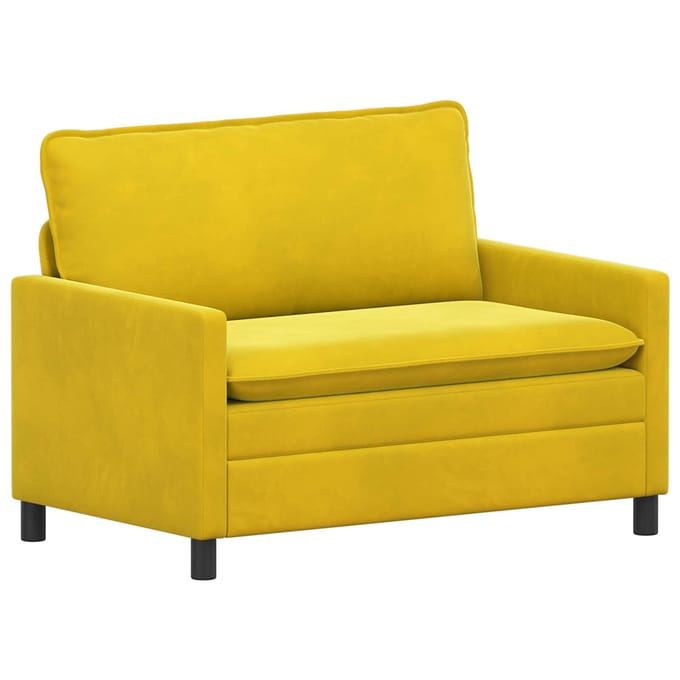 vidaXL - Bank - Geel - 126 - x - 81 - x - 87,5 - cm - Fluweel