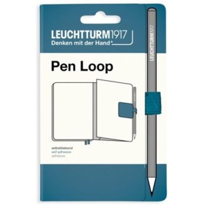 Pen loop zelfklevende pennenlus, kleur stone blue