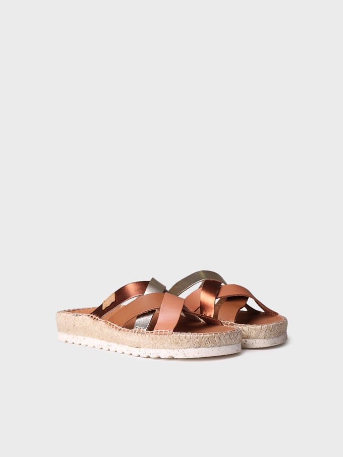 Damessandaal van leer in BIO-stijl | BIMBA