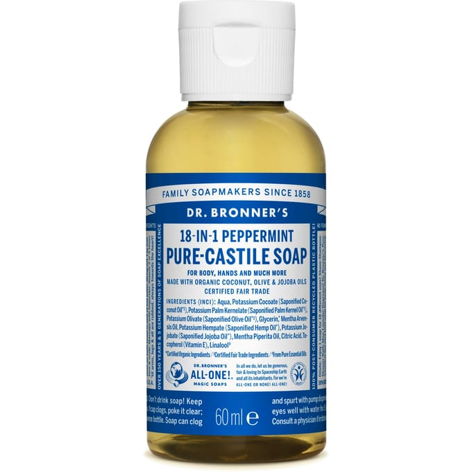 Dr. Bronner&rsquo;s Magic Soap Peppermint 60 ml