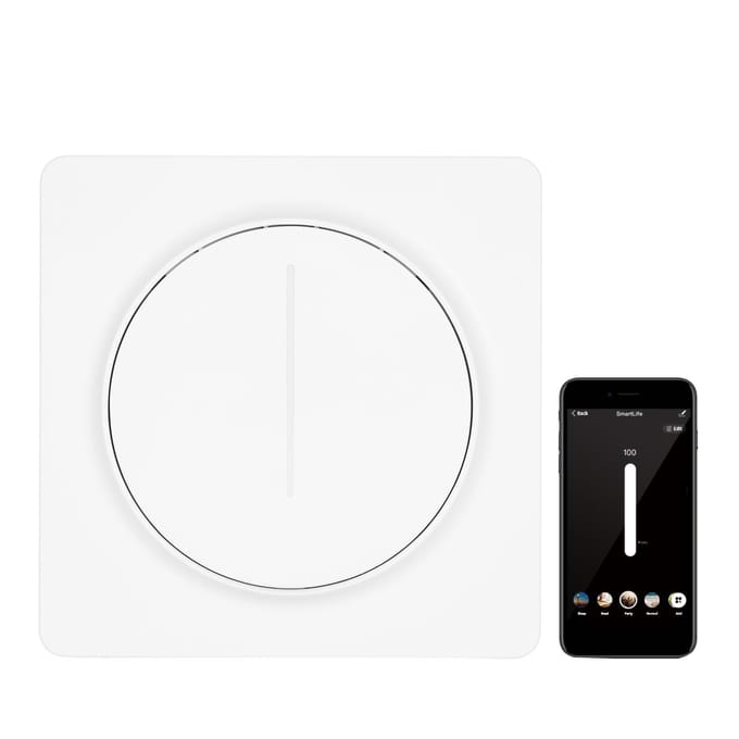 Slimme Zigbee-lichtschakelaar compatibel met Alexa Google Home met afstandsbediening Enkelpolige nul WiFi Light Switch wit