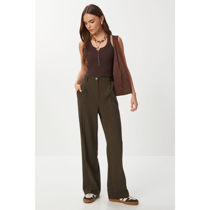 Gestrikte Rechte Pantalon