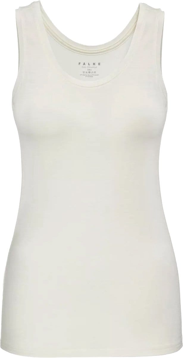 FALKE Daily ClimaWool Top sneldrogend wol lyocell top van onderlaag dames wit - maat S