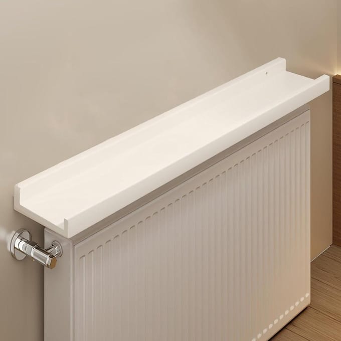 Radiatorafdekking - Radiatorschild - Woonkamer Decoratie - Elegant Ontwerp - 60 x 12 cm - Wit