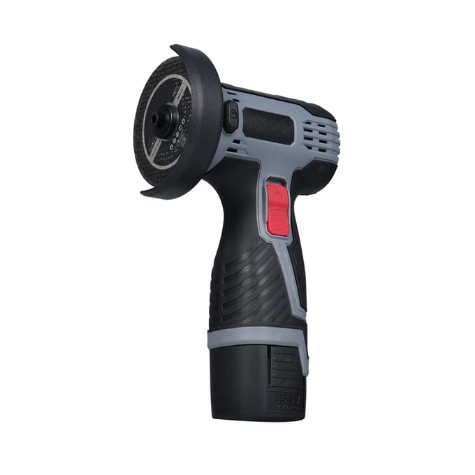 Borstelloze Haakse Slijper 17000RPM Accu Haakse Slijper Elektrisch Slijpgereedschap Mini Haakse Slijper Basic Package & 2 Battery-EU plug zwart