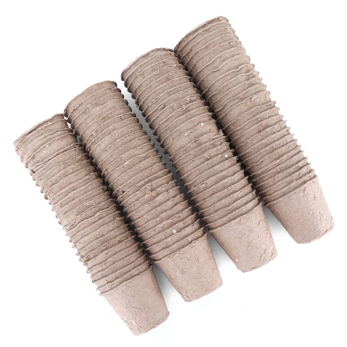 100 Stuks 6cm Papier Turfpot Afbreekbaar Rond Zaailing Kweken Pot Tuin Accessoire gray