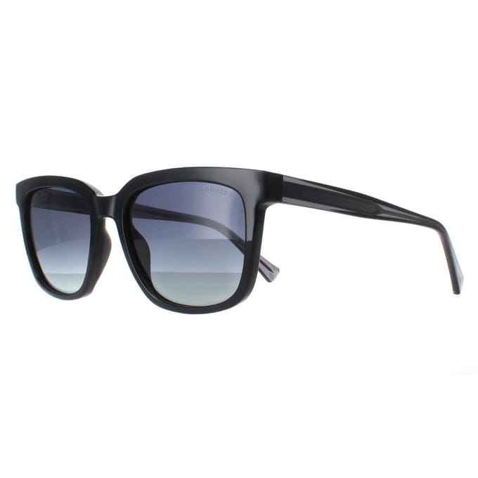Guess GU00050 01D glanzend zwarte smoke gepolariseerde zonnebril