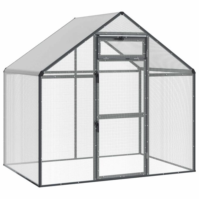 vidaXL Vogelkooi Antracietkleurig 181,5 x 112,5 x 173,5 cm