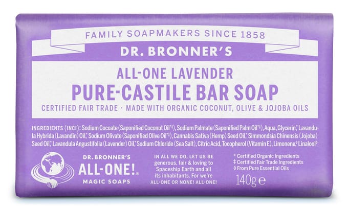 Dr. Bronner’s Dr. Bronner&rsquo;s Magic Bar Soap Lavender 140 g
