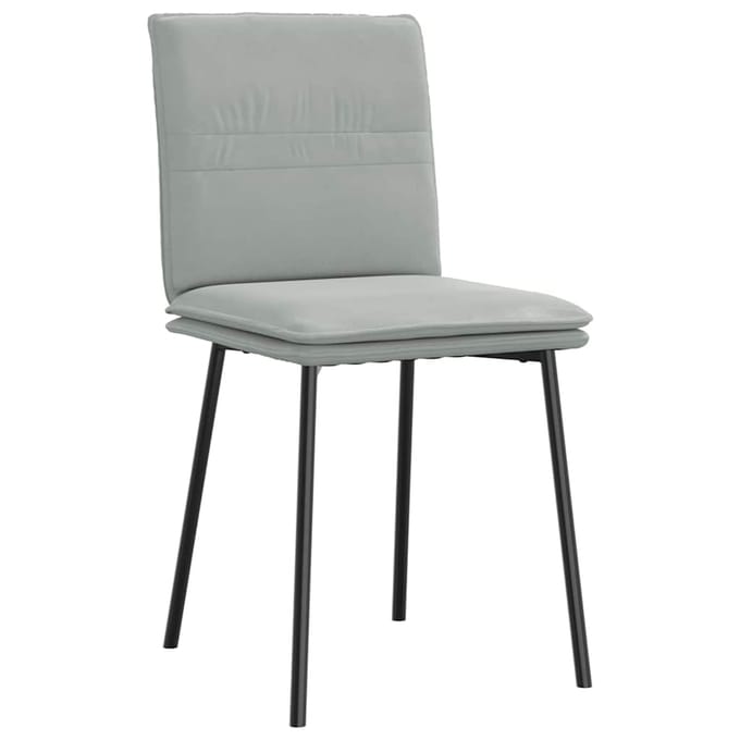 vidaXL - Eetkamerstoelen - 2 - st - fluweel - lichtgrijs