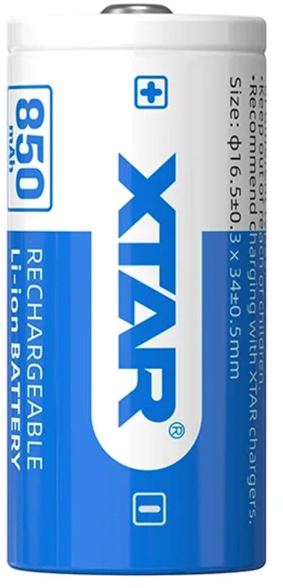 R-CR123A Li-ion batterij 16340 oplaadbaar 850 mAh