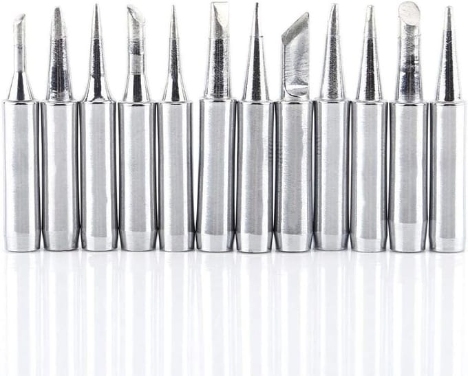 Set van 12 Interchangeable Soldering Iron Tips voor Solderen, Geschikt voor Diverse Soldering Stations en Elektronica Projecten