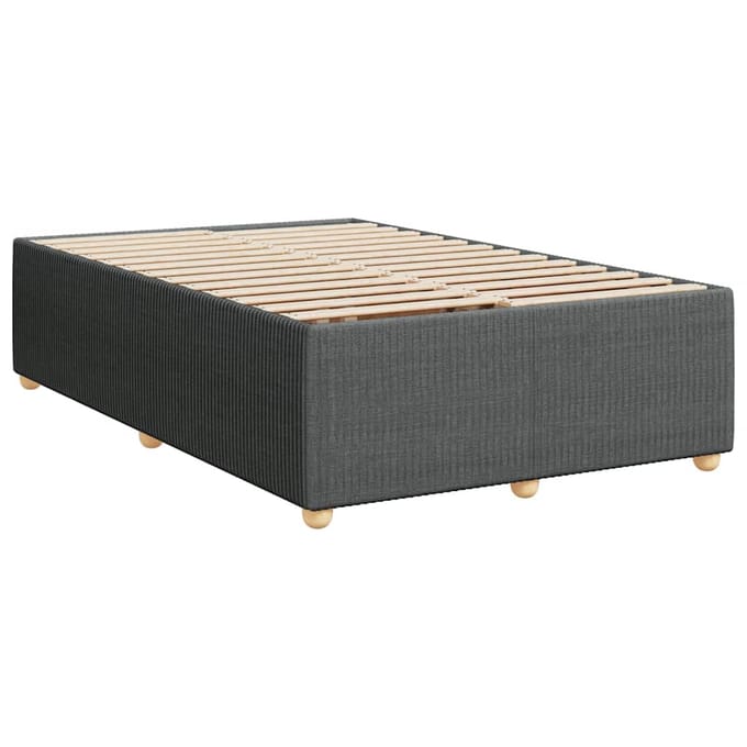 vidaXL - Bedframe - zonder - matras - 120x200 - cm - stof - donkergrijs