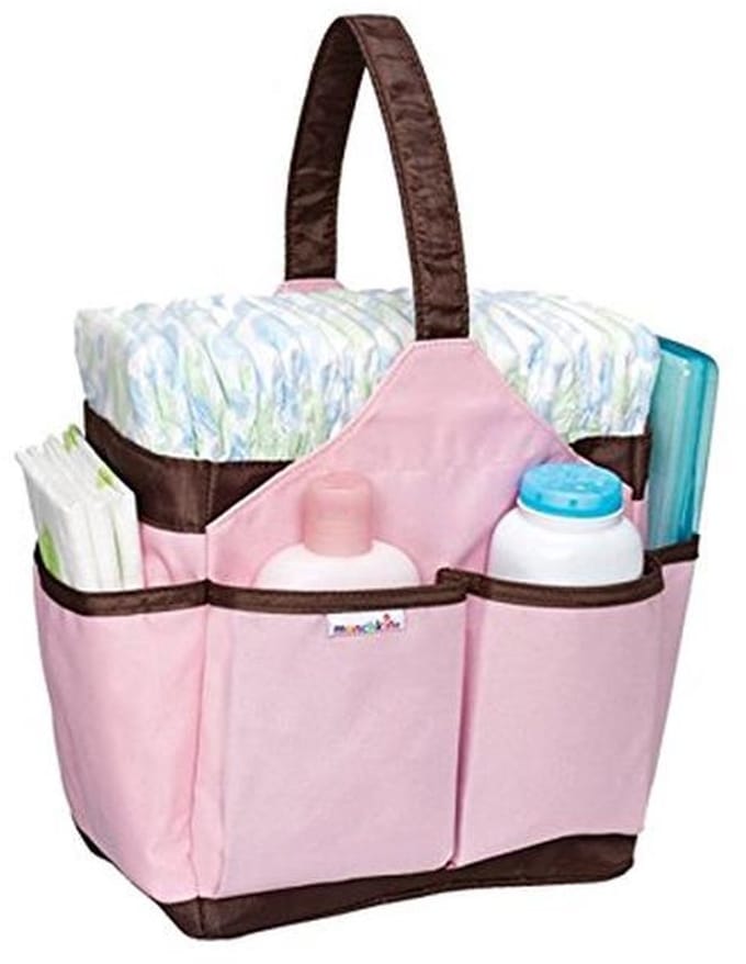 Draagbare Luier Caddy in Roze - Organiseer Luiers en Essentials Gemakkelijk