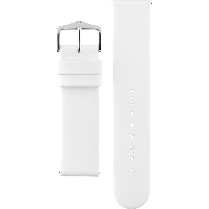 Hirsh Horlogeband Scandic Wit - Leer - 20mm