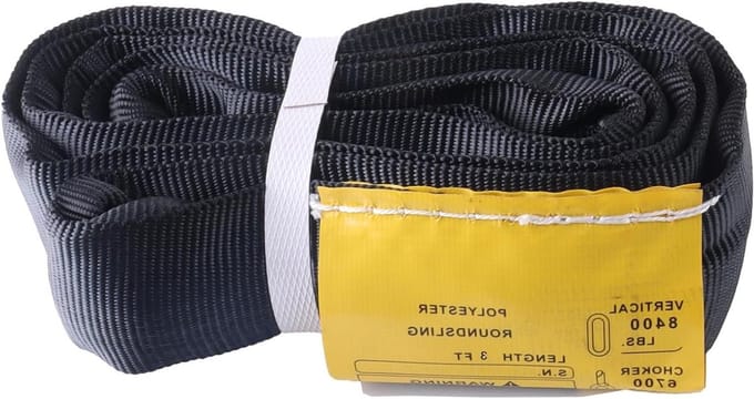 Polyester Ronde Sling - Hefriem Tilband - Aerial Circus - Hoge Sterkte Vezels - 5FT - Geel