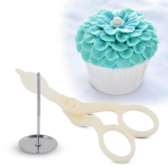 Plastic Bloem Maken Taart Transfer Fondant Suikerwerk Schaar Gebak Decoratie Gereedschap white