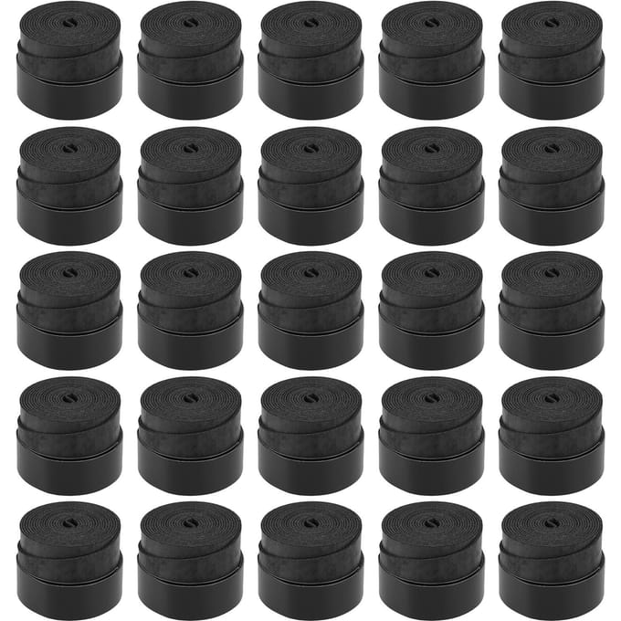 Poignées de raquette de Tennis antidérapantes, pour raquette de Badminton, surgrip vibrant, bandeau anti-transpiration 25pcs noir