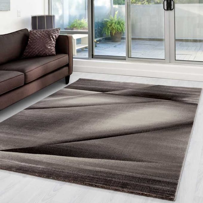 Modern design tapijt Miami 6560 BRUIN 80x300 cm