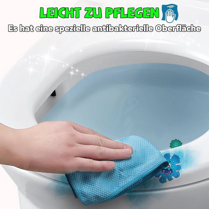 Toiletdeksel met Softclose, Antibacterieel, Afneembaar, Ovaal en Quick Release