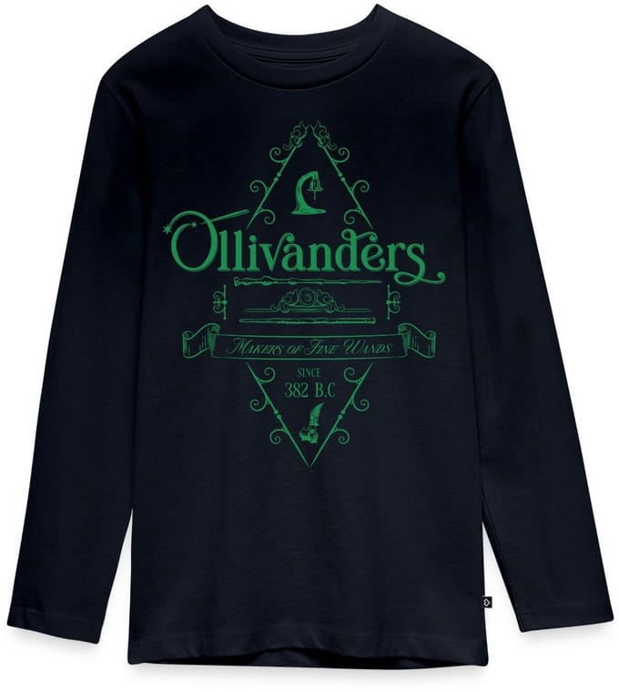 Harry Potter Olivanders Winkel Groen Logo Premium T-Shirt Tiener Lang