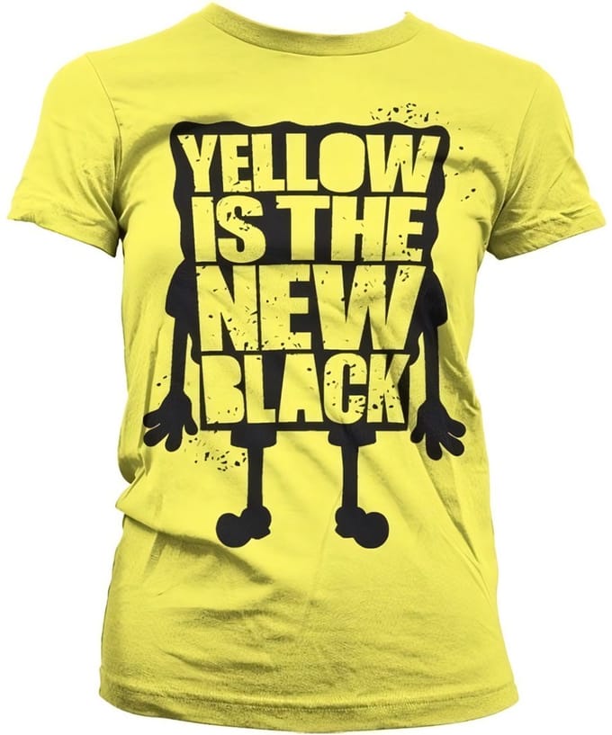 SpongeBob SquarePants Dames Tshirt -M- Yellow Is The New Black Geel