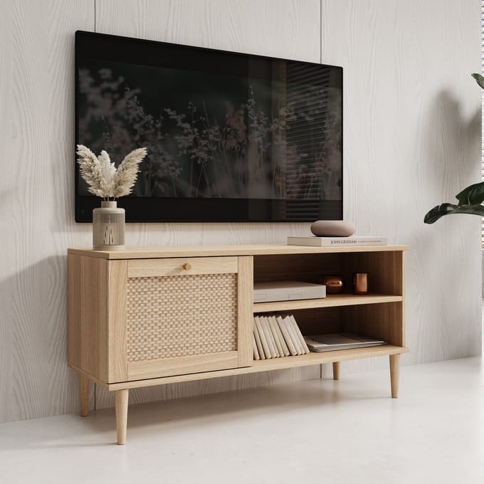 Meubella - Crimson - TV-Meubel - Eiken - 120x41x58 cm