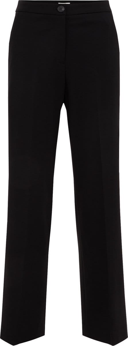 WE Fashion Dames petite wide leg pantalon met stretch