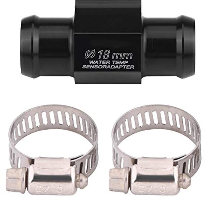 Watertemperatuur Temperatuursensor Adapter voor Motorfietsen - Aluminium Verbindingspijp 18mm