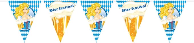 Folat - Vlaggenlijn oktober bier festival bierpullen - 10 meter