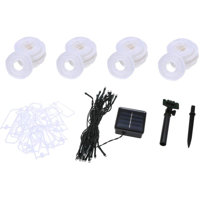 8 Meter/26.2 Ft 40 LED's Op Zonne-energie Feeën Slingers Lichtslinger Gazonlamp met Constant wit