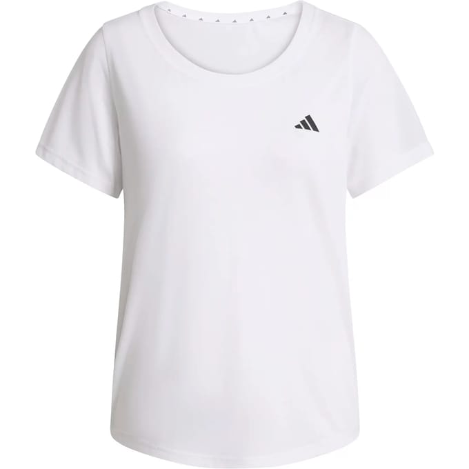 Adidas Performance Workout Essentials T-Shirt Met Lage Halslijn - Dames - Wit
