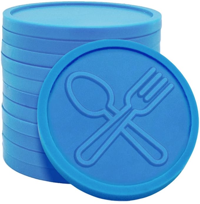 CombiCraft reliëfmunten bestek blauw Ø29mm - 250 stuks