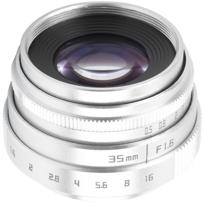 35mm F1.6 C-Mount Groot Diafragma Handmatige Vaste Focus Portret Camera Lens Accessoirezilver zilver