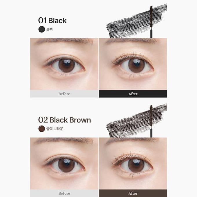 GIVERNY - Milchak Sensitive Mascara Long Lash - 2 Colors #01 Black