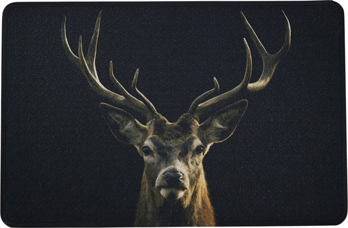 deurmat zwart edelhert 75x50cm