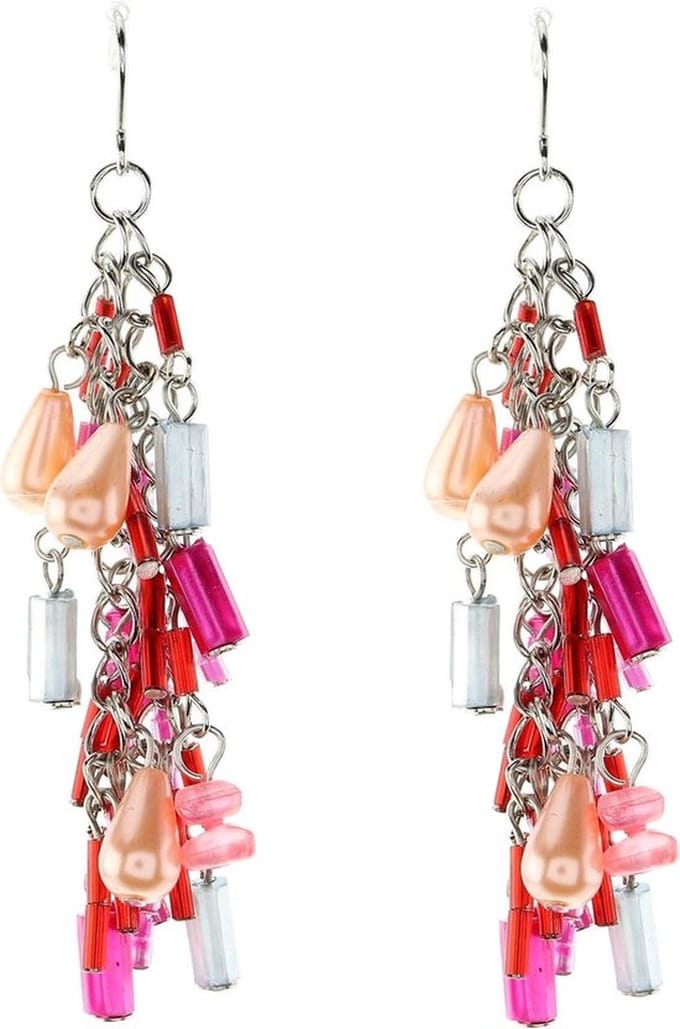 Behave - Oorhangers dames kralen multicolor - speels boho stijl