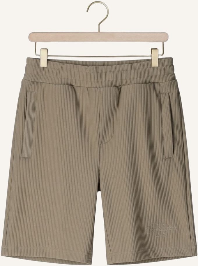 Malelions Ribbed Script Shorts Broeken Jongens - Zand - Maat 164
