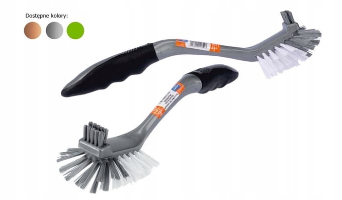 Ravi Platinum Serie - Afwasborstel - Zilver - Ergonomische Handgreep - Multicolor