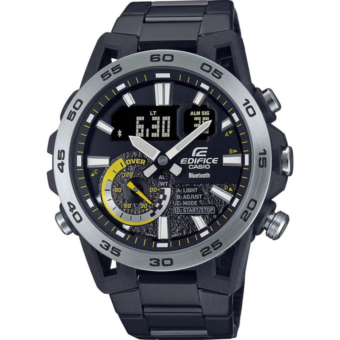 Casio horloge ECB-40DC-1AEF Bluetooth Zwart- Ø 52.4 mm