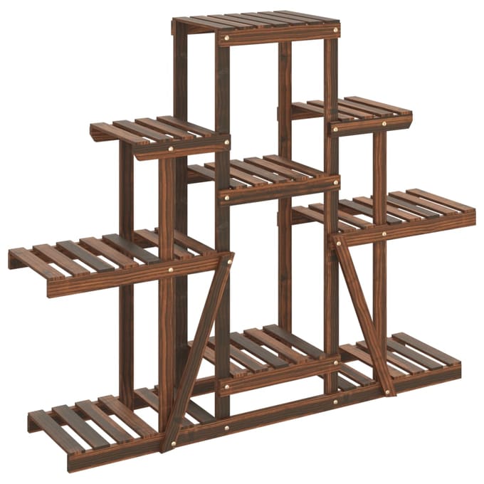 vidaXL - Bloemenstandaard - 110x25x96 - cm - massief - vurenhout
