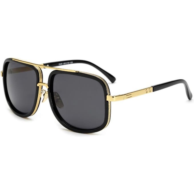 Oversized Mach One Zonnebril Luxe Merk Vierkant Retro Zonnebril voor Mannen Vrouwen Unisex Mode Accessoires black