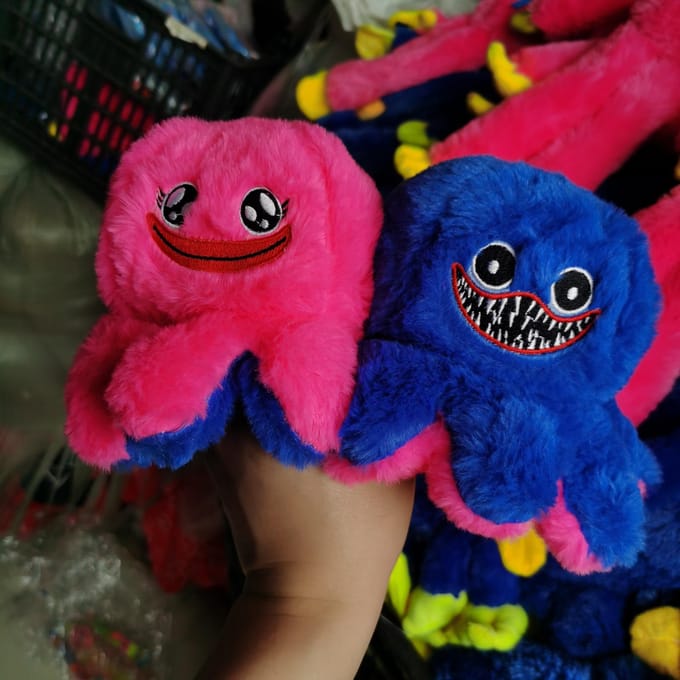Poupée en Peluche Poupée Time Around Poupée Monstre Saucisse Poupée Monstre Rouge Bleu Poupée Diable Bleu Jouet en Peluche as shown blue