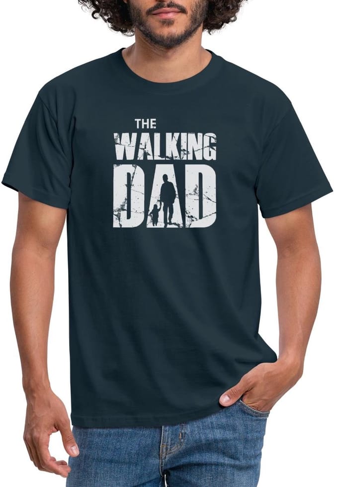 The Walking Dad | Vaderschap | Cadeau Voor Vader T-Shirt Heren