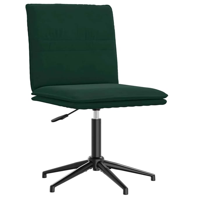 vidaXL Eetkamerstoelen 2 st fluweel donkergroen