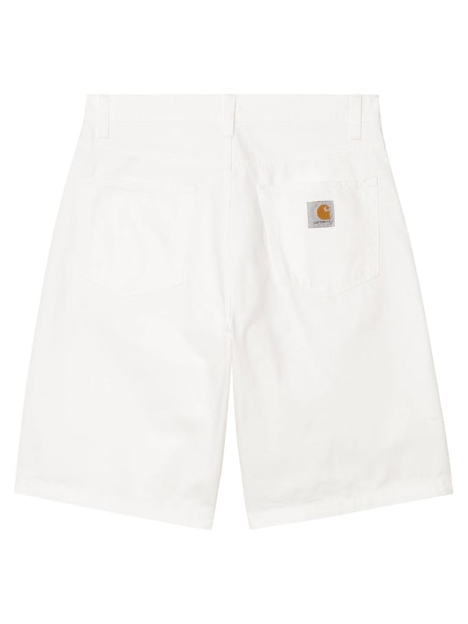 Carhartt Wip Landon korte katoen brede been - Off-White gespoeld