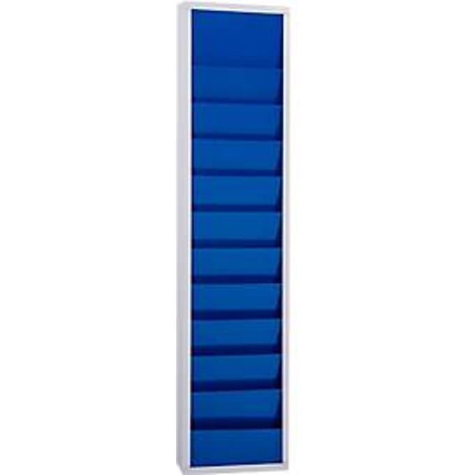 Werklplaatsplanner Eichner 9019-00201, 1 kolom, voor 10 opdrachtmappen, blauw