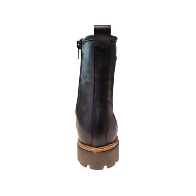 Remonte Zwarte Leren Dames Veterboots - Zwart - 41