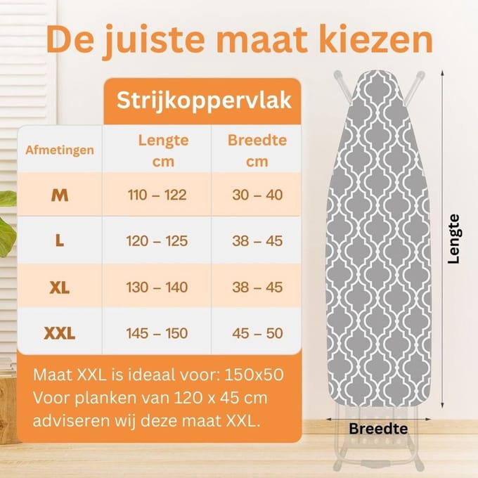 Strijkplankhoes - Strijkplankhoezen - Strijkplankovertrek -