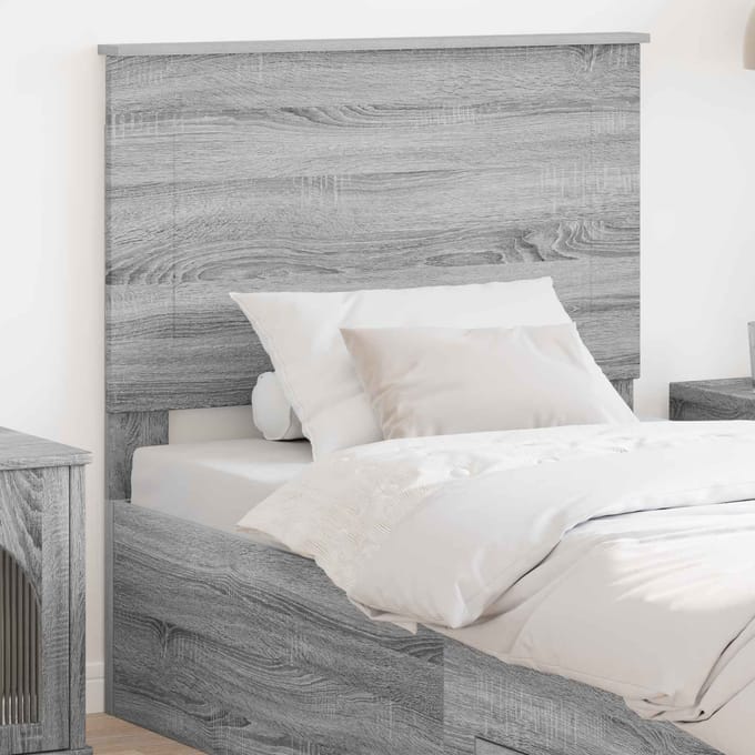 vidaXL - Hoofdbord - Grijze - Sonoma - 100 - cm - Geconstrueerd - hout